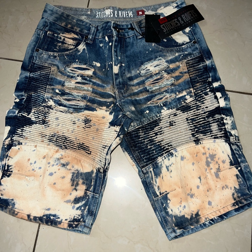 Stitches and rivet shorts